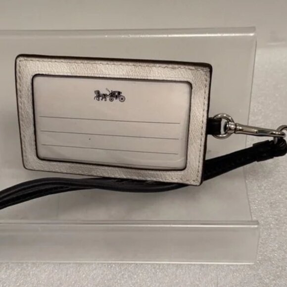 Coach Chalk color Signature C Lanyard/ID, Badge Holder EUC - Picture 2 of 7